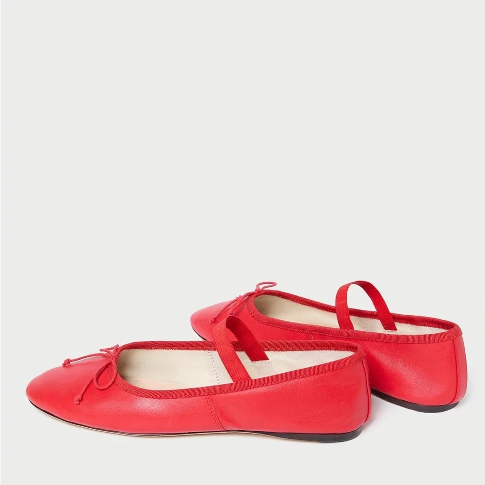 Loeffler Randall Leonie Red Ballet Flat - Picture 4 of 5